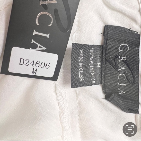 #A066 Gracia Romantic White Embroidered Lace Dress – Size M (NWT) - Picture 7 of 8